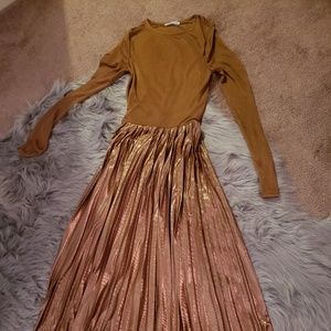 Urban Outfitters gold dress worn once
